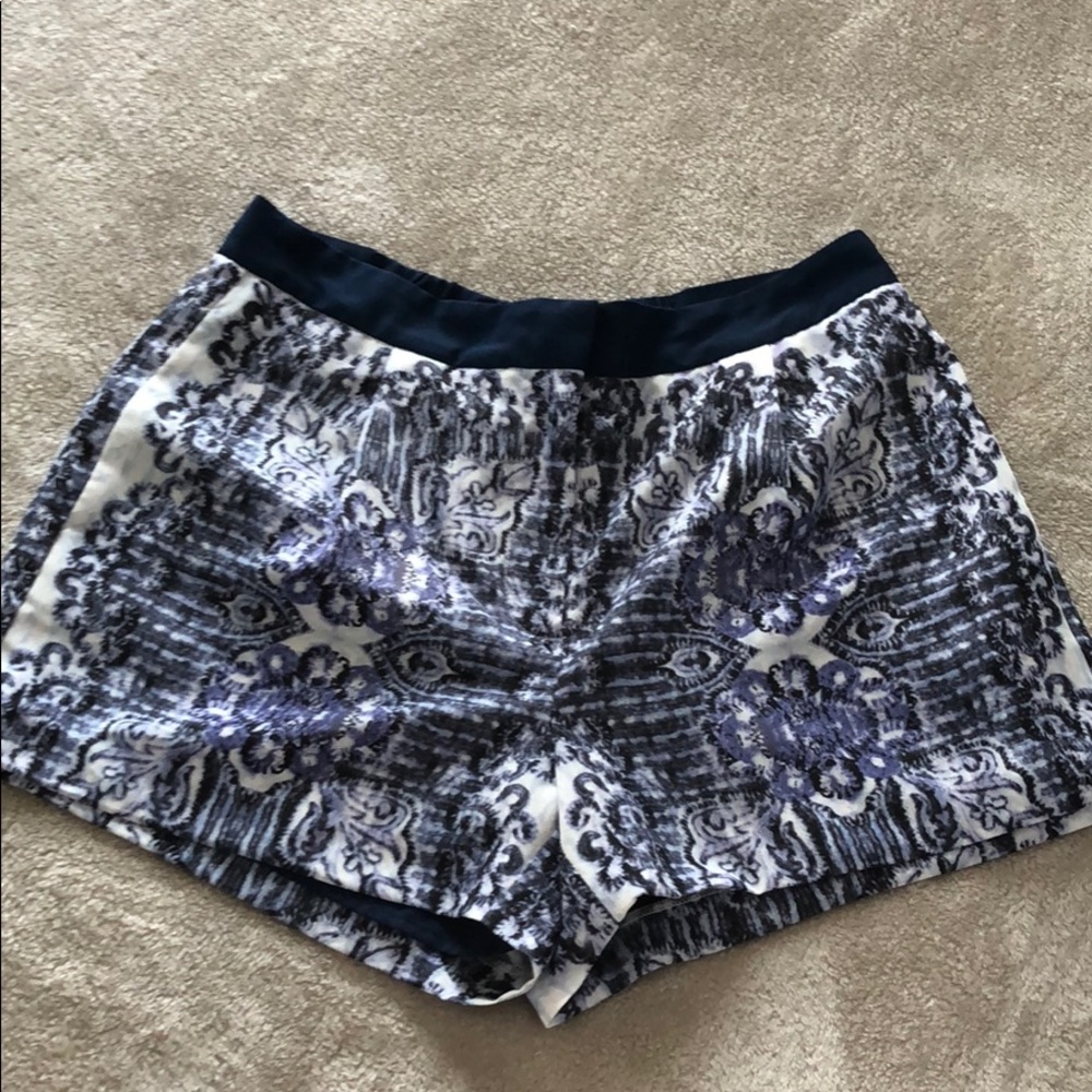 Blue and white shorts